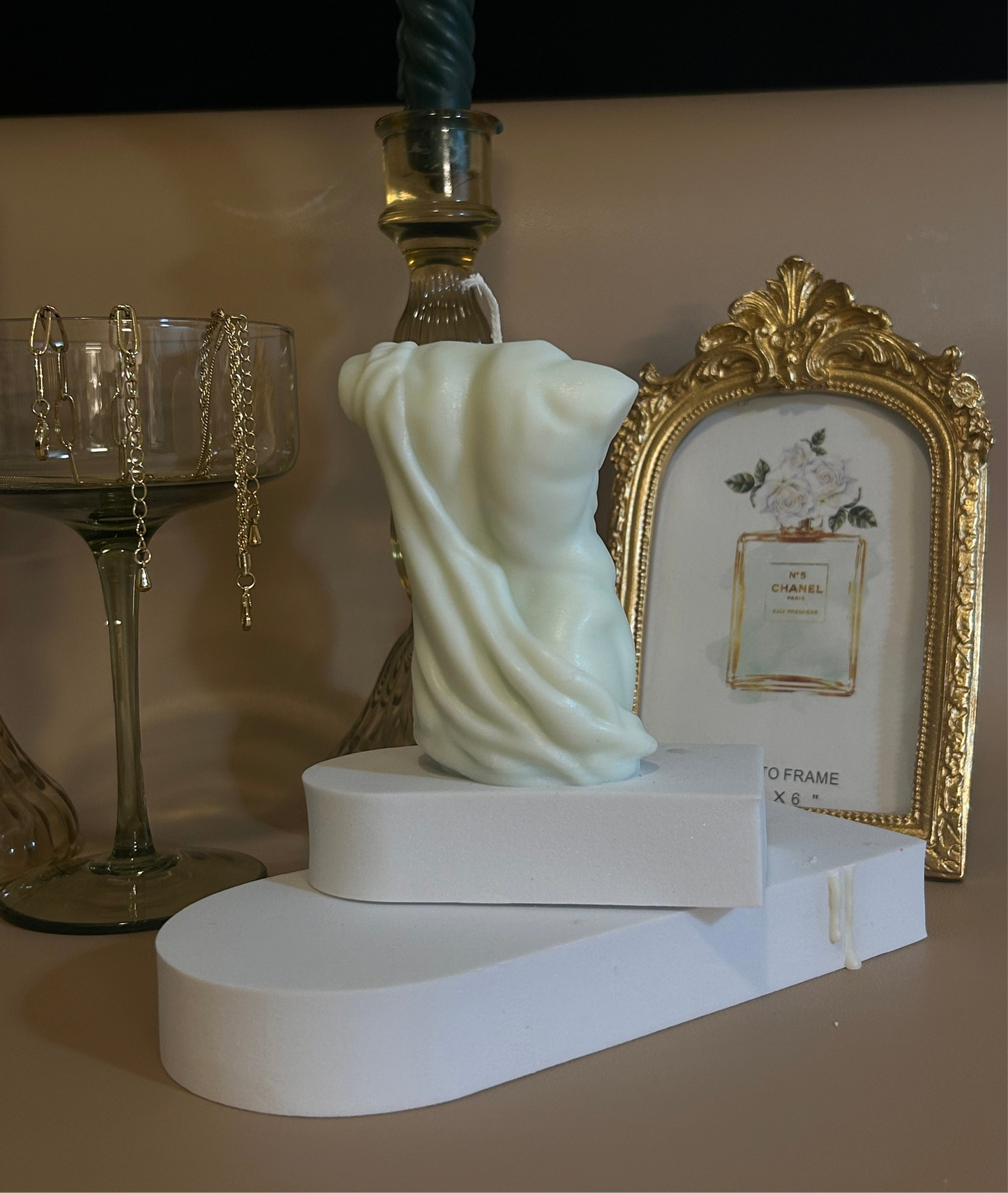 Sculpted Male Figure Candle - Scented with ocean breeze